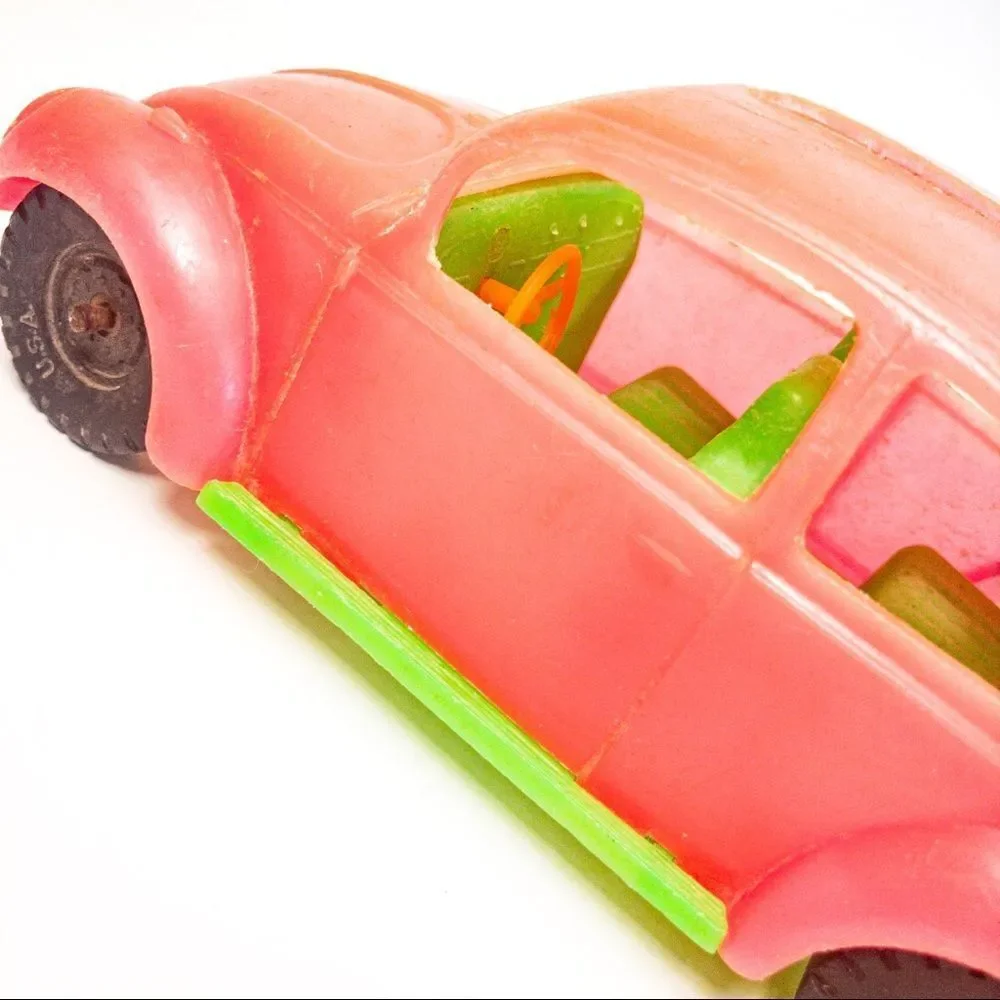 Vintage VW Toy Bundle Plastic Cars & Book